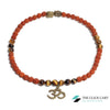 TCC™ Natural Certified Rudraksha & Tiger Eye Stone Om Buddha Bracelet